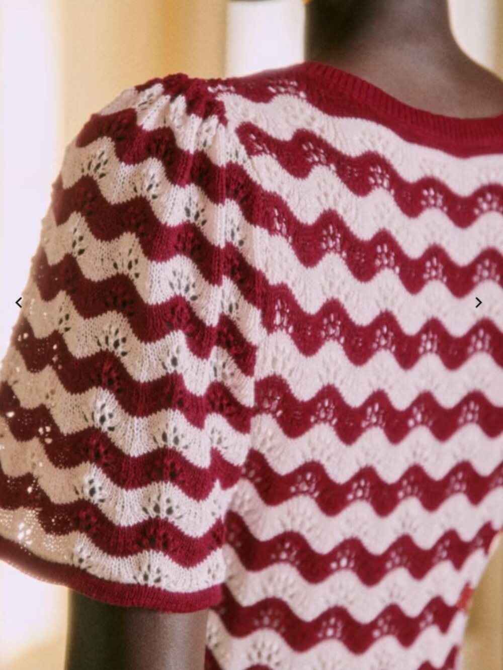 Sezane Emmanuelle Dress Twine/ Cherry - Size S - Picture 2 of 5